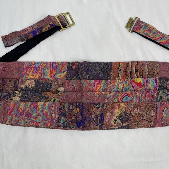 Coogi Australia 100% Silk cummerbund waist sash Multicolor, classic, elegant - Picture 2 of 7